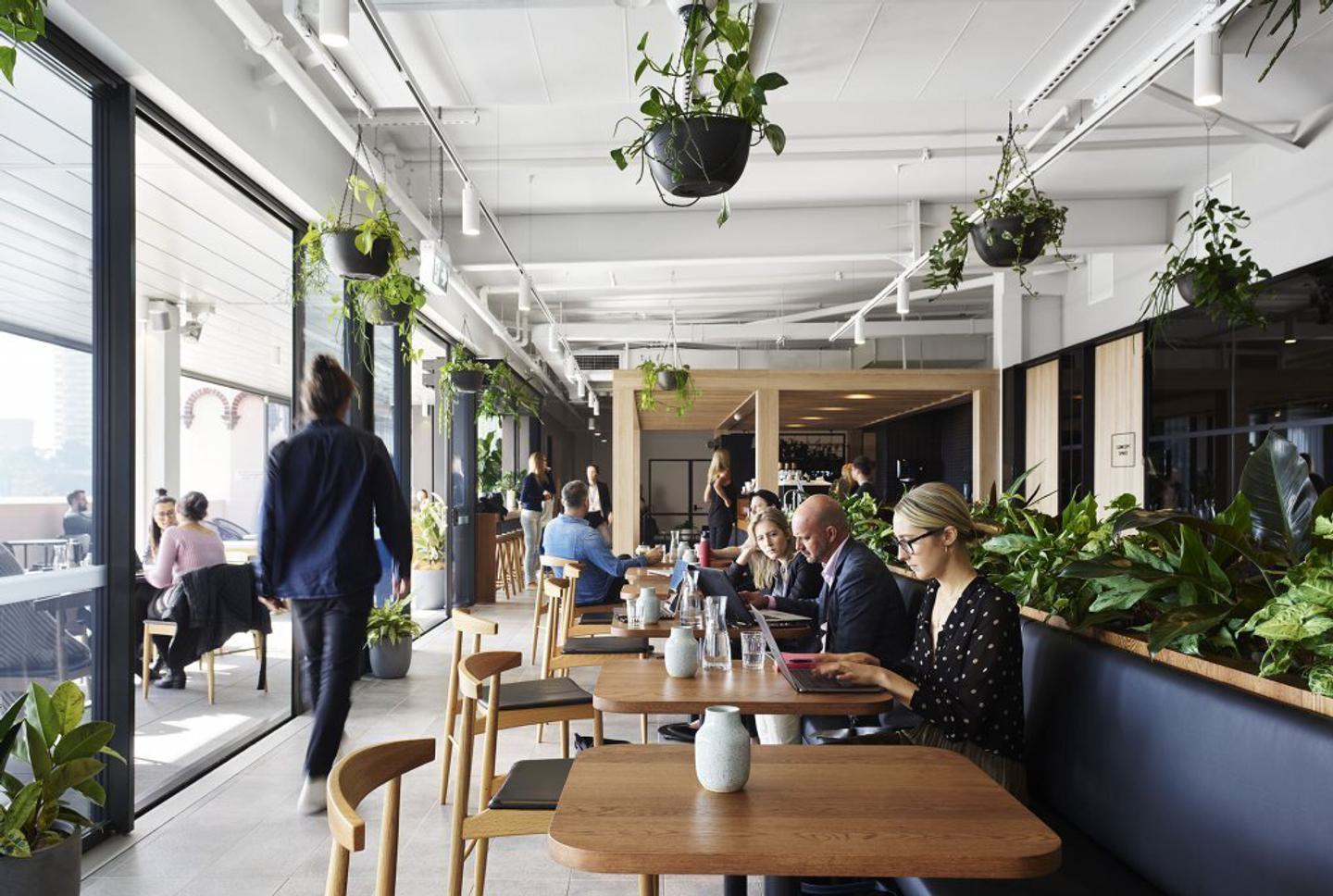The interior of a shared office space provided by hub.