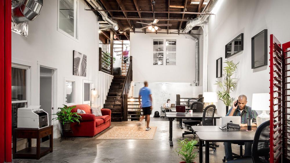 An interior shot of a Co-Working space in Atlanta