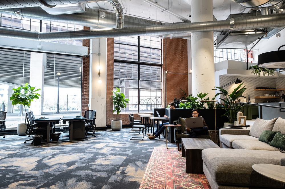 An interior shot of a Co-Working space in Dallas