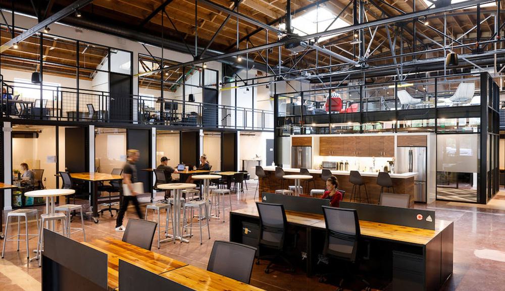 An interior shot of a Co-Working space in Denver