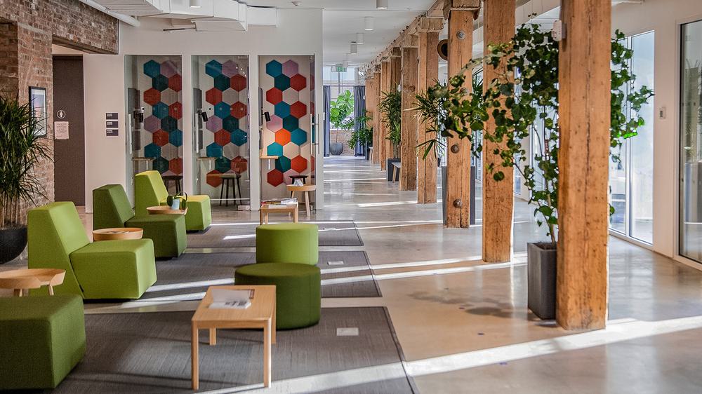 An interior shot of a Co-Working space in New Jersey
