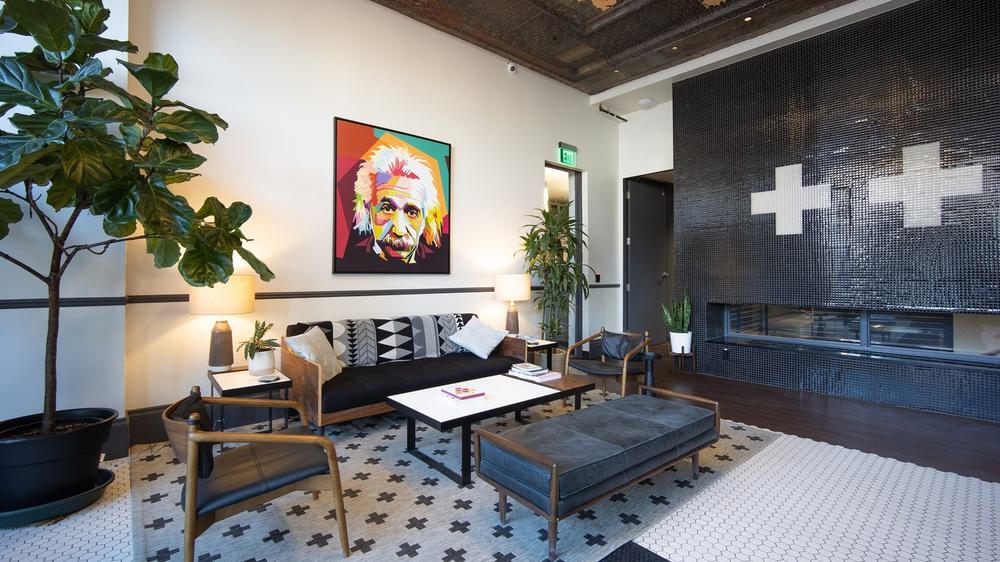 An interior shot of a Co-Working space in Detroit