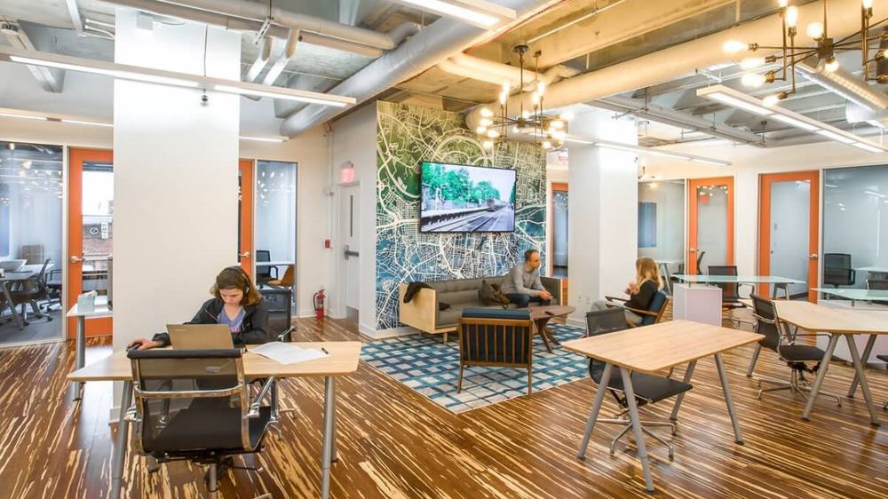 An interior shot of a Co-Working space in Nashville