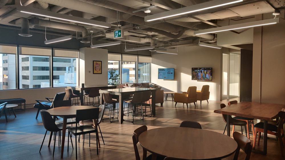 An interior shot of a Co-Working space in Calgary