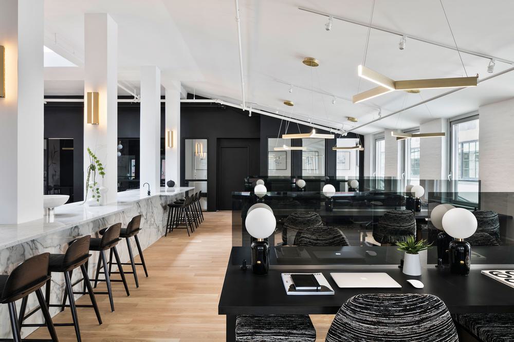 An interior shot of a Co-Working space in New York