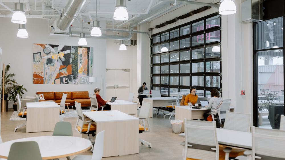 An interior shot of a Co-Working space in Columbus
