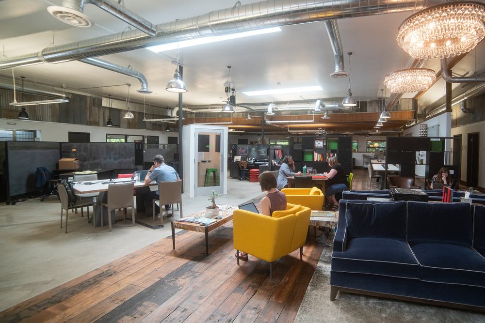 An interior shot of a Co-Working space in Portland