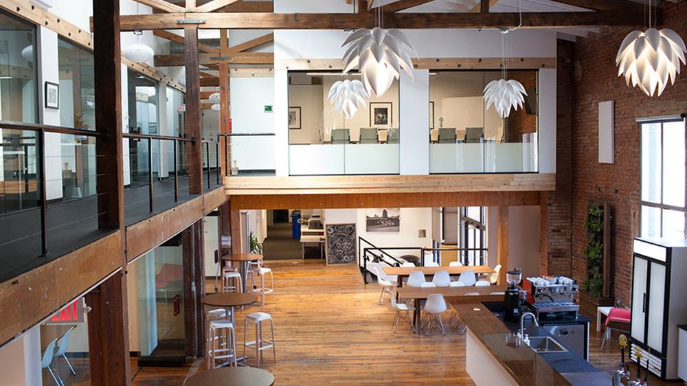An interior shot of a Co-Working space in Raleigh-Durham