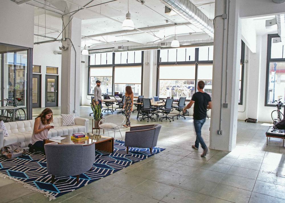 An interior shot of a Co-Working space in San Diego