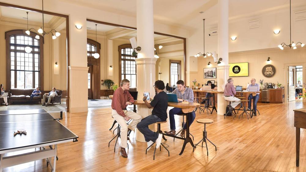 An interior shot of a Co-Working space in St. Louis